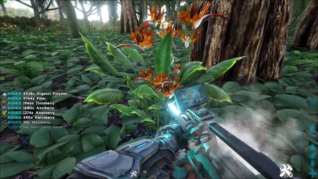 collecting organic polymer from poly plants on the volcano map with a mining drill смотреть онлайн