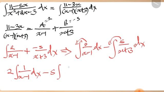 Question #series1. ∫[(11-3x)/(x²+2x-3)]dx смотреть онлайн