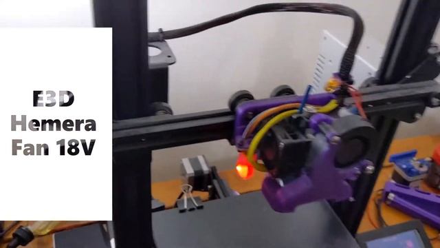 E3D Hemera Fan Testing (Ender 3 Stock Heatsink Fan) смотреть онлайн
