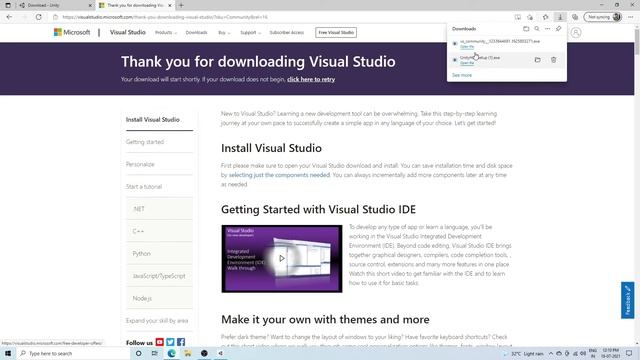 Unity and Visual Studio Installation | How to install Official Unity in windows 10 | #UnityInstall смотреть онлайн
