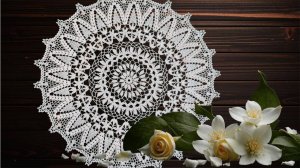 Салфетка "Цветы жасмина". Часть 3