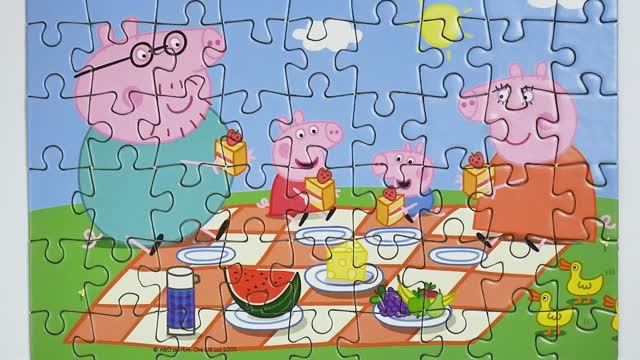 Свинка Пеппа собираем Пазлы для Детей - Семья Пеппы на Пикнике. Peppa Pig Puzzles | Раскрашка ТВ смотреть онлайн