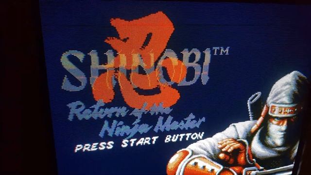 Shinobi 3 Pal Megadrive on Sony Trinitron CRT TV with RGB SCART. смотреть онлайн