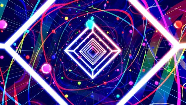 4K Tunnel Neon Light, Motion graphic, camera fly in art space. 30 minutes of relaxation with music смотреть онлайн