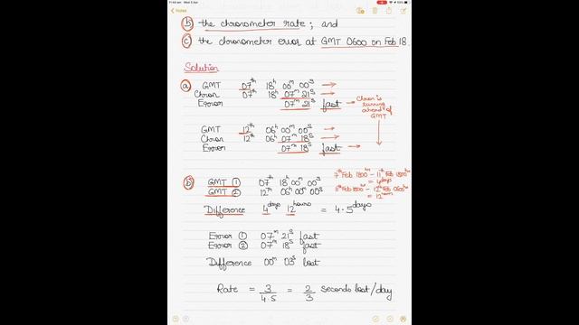 Chronometer rate and error calculation - Example 1 смотреть онлайн