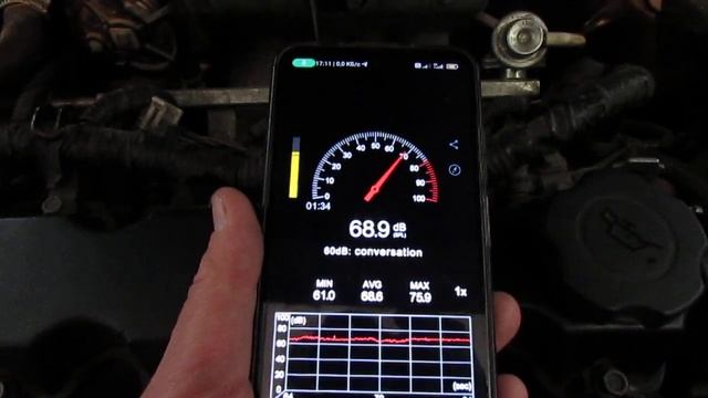 Уровень шума на прогретом двигателе на хх. смотреть онлайн