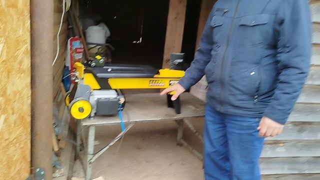 Дровокол HUTER. Перевод на ножное управление.