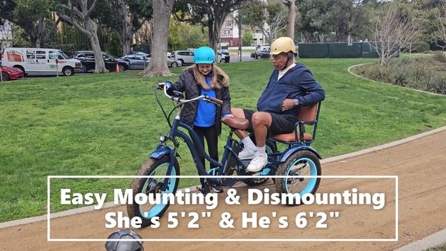 3 Wheel EBike Rickshaw Great For Seniors - Two Adults Can Go For A Ride On This Electric Trike