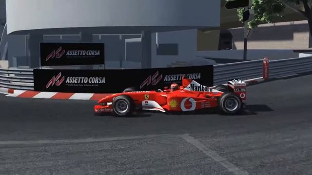 Ferrari F2002 @ Monaco @ Assetto Corsa смотреть онлайн