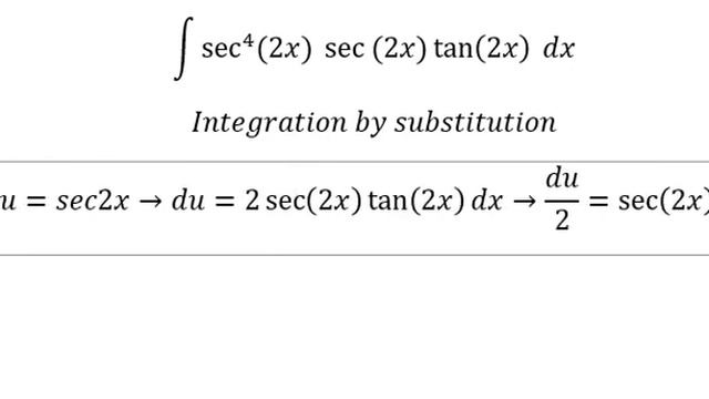 Calculus Help: Integral ∫ sec^5 (2x) tan(2x) dx - Integration by substitution - Techniques смотреть онлайн
