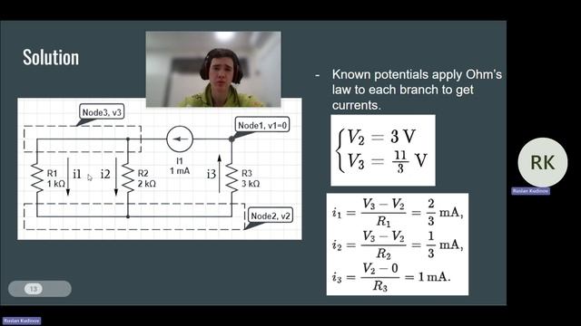 Electrical Circuit Analysis. Node voltage method. Mesh current method. смотреть онлайн