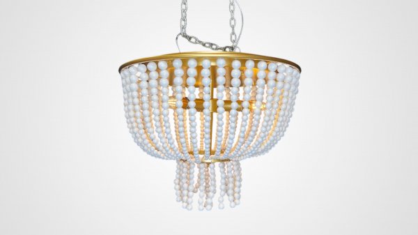 Люстра JACQUELINE CLEAR FLUSH-MOUNT BRASS