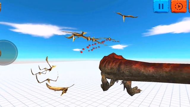 Pteranodons Attack Trex - Animal Revolt Battle Simulator