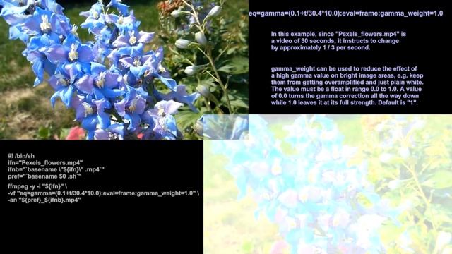 Examples of manupilation of video colors with ffmpeg - eq (4) - gamma смотреть онлайн
