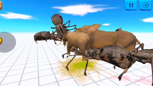 Giant Spiders Attack Elephants - Animal Revolt Battle Simulator смотреть онлайн