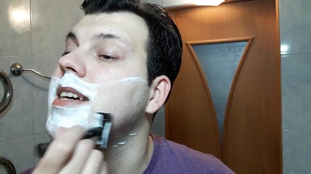Бритье. Simpsons brush, Maggard Razors slant, Astra, мыло от Сергея В., Mr. Бритва лосьон смотреть онлайн