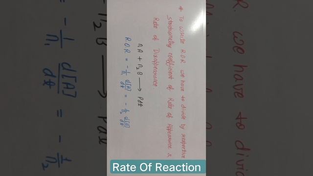 Rate of Reaction|| Chemical Kinetics|| #chemistry #chemistrynotes смотреть онлайн