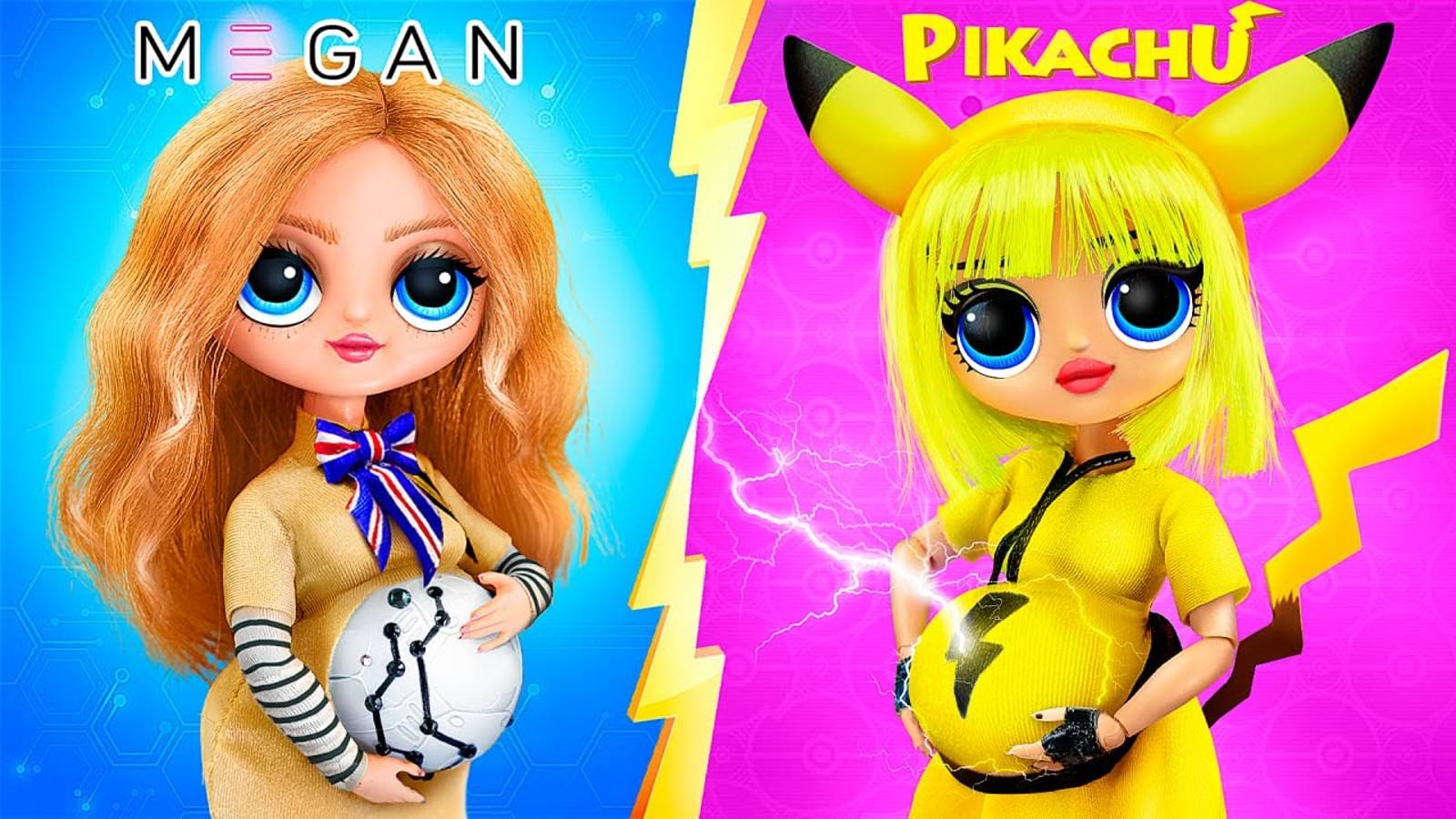МЕГАН и Пикачу станут мамами! 30 идей для кукол ЛОЛ смотреть онлайн