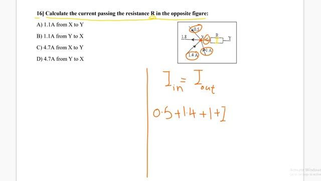 16] Calculate the current passing the resistance R in the opposite figure: смотреть онлайн