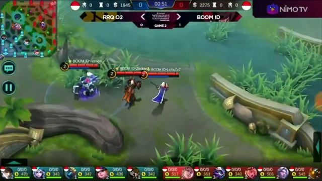 RRQ O2 VS BOOM ID-WEEKDAYS TOURNAMENT | Match 2-Mobile Lagend Bang Bang смотреть онлайн