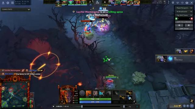 Dota 2 - Inhuman Reaction Lion's INSTANT HEX on...? смотреть онлайн