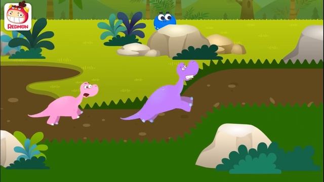 Five little dinosaurs went out one day | Super songs | Nursery rhymes | REDMON смотреть онлайн