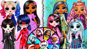 Уэнсдей Аддамс, Ледибаг, Харли Квинн стали куклами Монстер Хай (Monster High G3) Идеи из бумаги DIY