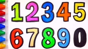 Как Нарисовать Цифры, How to Draw Numbers, Рисование и Раскраска Цифры, Coloring and Drawing Numbers