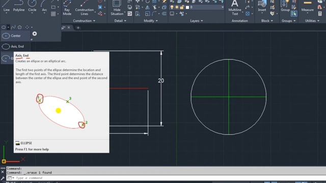 Ellipse કેવી રીતે બનાવો !! | How to Draw Ellipse in autocad | Elliptical arc & Ellipse in Autocad | смотреть онлайн