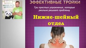 Эффективные тройки   Нижне шейный отдел позвоночника