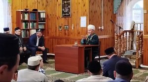 Джалиль хазрат Фазлыев выступил с проповедью в кайбицкой мечети