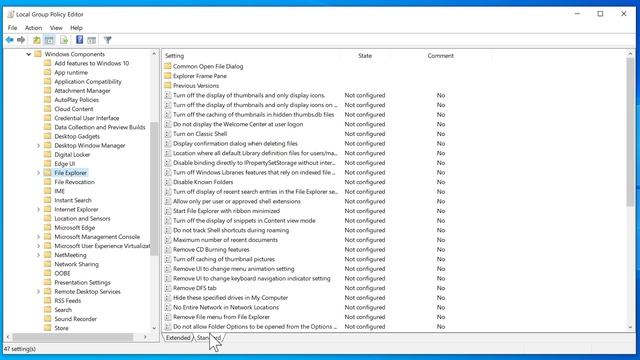 Disable Folder Options using Group Policy Editor in Windows 10. смотреть онлайн