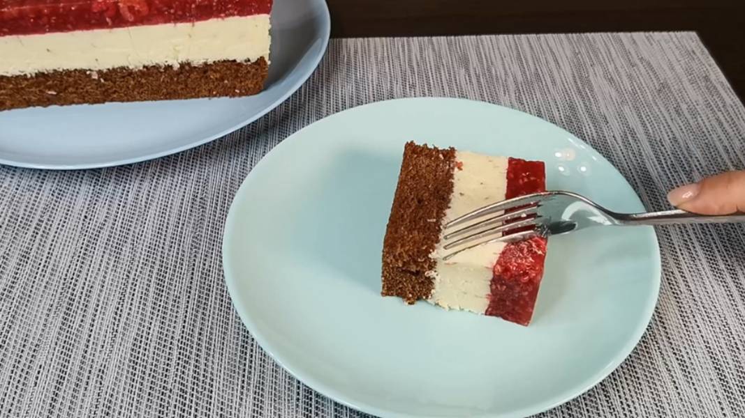 Малиново-кокосовый торт. Без сливок и сливочного сыра. Быстро и вкусно. смотреть онлайн