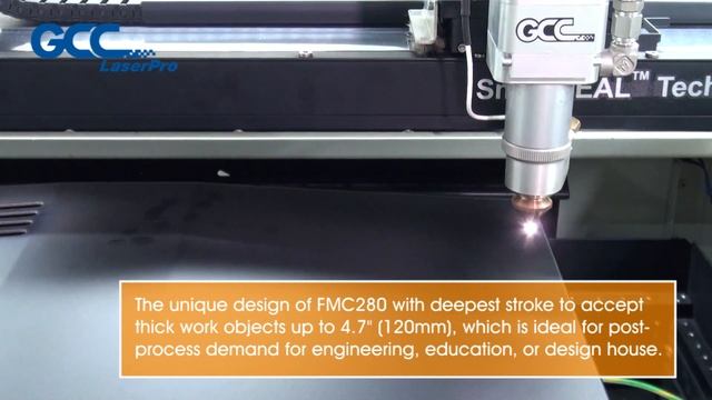 GCC LaserPro--Large Piece Cutting Demonstration by FMC280 смотреть онлайн