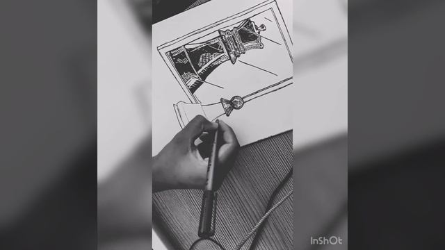 Perspective micron black pen drawing/sketch 1 (asmr) смотреть онлайн