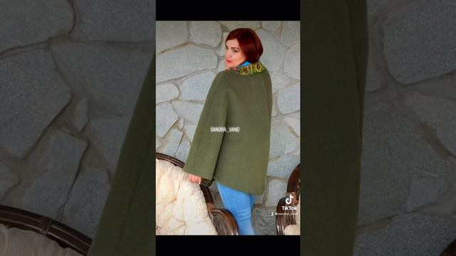 Пончо «Миндаль» зелёный 💚 #sandravand смотреть онлайн