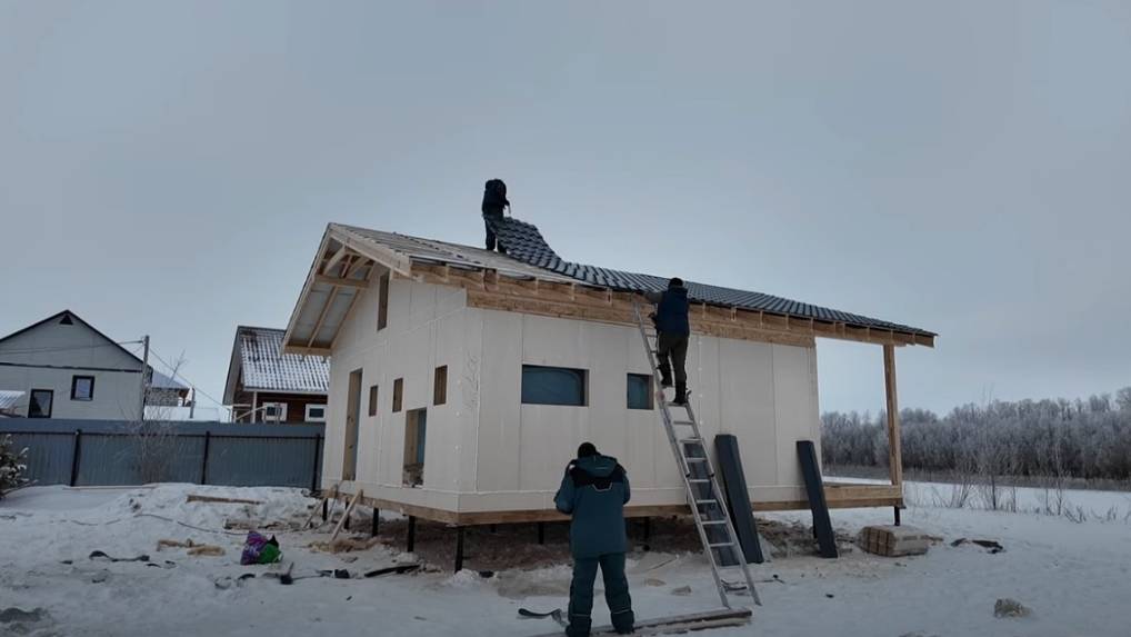 Недорогой дом за 5 дней. Полный процесс строительства.