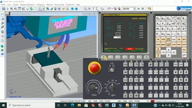 VMC Simulation 8 | G68-Coordinate Rotation in Hindi | SwanSoft CNC Simulator | G69-Cancel | CNC Hu смотреть онлайн