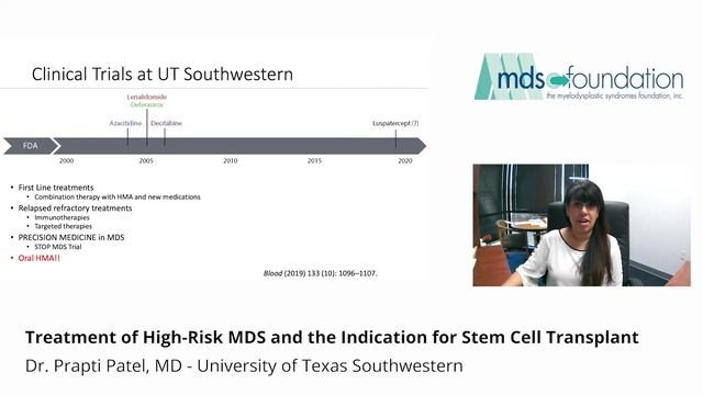 Treatment of high-risk MDS and the Indication for Stem Cell Transplant смотреть онлайн