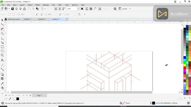 how to create 3d square logo design in CorelDraw || modern 3d logo design in coreldraw смотреть онлайн