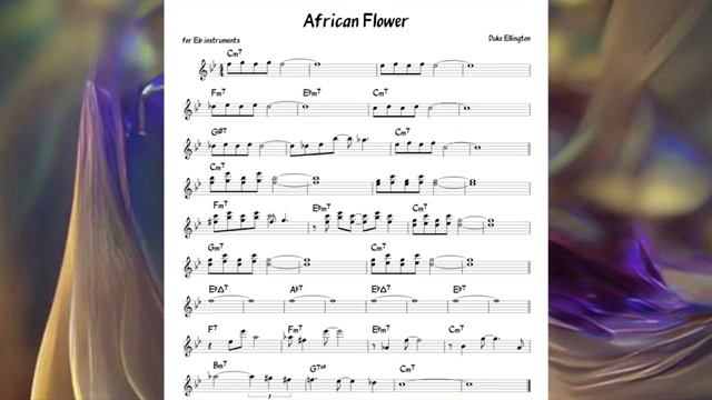 African_Flower_Ellington_Backing_track_score_for_Eb_alto_instruments_270p_360p[1]