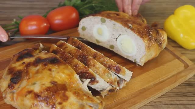 КУРИЦА ГАЛАНТИН. Закуска на праздничный стол. Блюда из курицы. смотреть онлайн