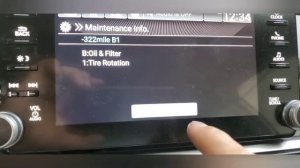 Maintenance reset due Honda accord