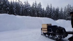 Проверка ходовых качеств мотобуксировщика мужик