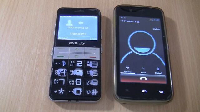 Incoming call & Outgoing call at the Same Time Fly Q440 +Explay BM55 black смотреть онлайн