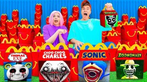 не заказывайте хэппи милы ВСЕХ МОНСТРОВ в 3 часа ночи!! (НА НАС НАПАЛИ)