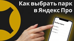 Как выбрать парк в Яндекс Про?