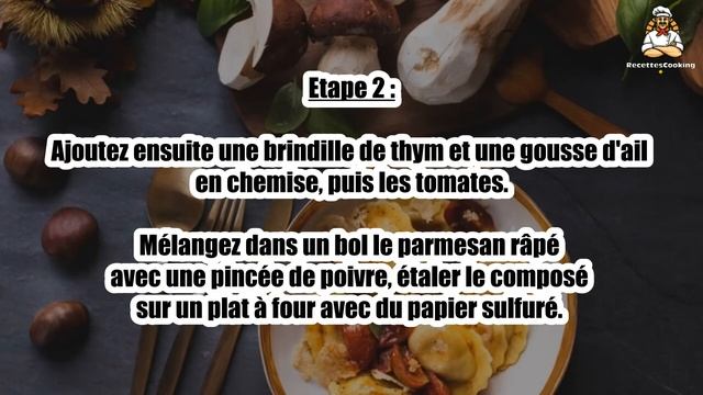 Recette : Ravioli Giovanni Rana Cèpes avec sauté de tomates cerises, basilic et tuiles de parmesan смотреть онлайн