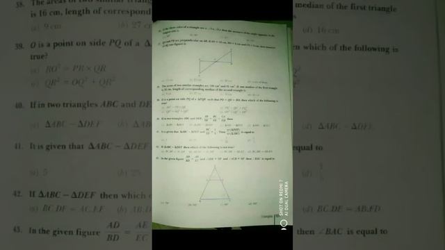 class 10 maths chapter 6 triangle term 1 most important mcqs cbse 2022-23 . смотреть онлайн