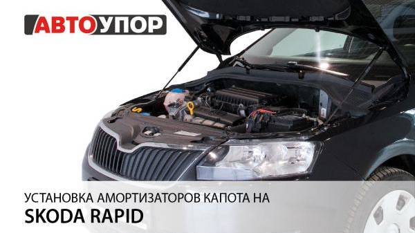 Skoda Rapid | Установка амортизаторов капота АвтоУПОР смотреть онлайн